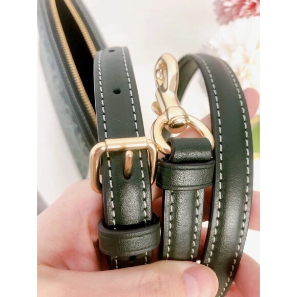 Coach CF343 Madi Crossbody With Coach Monogram Print IN Green - Picture 6 of 7